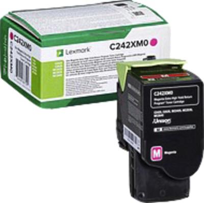 Lexmark Tonercassette (recycling) C2425 C2535 MC2425 MC2535 MC2640 Origineel Magenta 3500 bladzijden C242XM0 Lexmark Tonercassette (recycling) C2425 C2535 MC2425 MC2535 MC2640 Origineel Magenta 3500 bladzijden C242XM0
