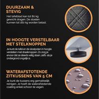 Polyrotan Balkonset Tuinset 3-delig Grijs - thumbnail