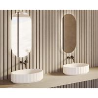 Riho Catching Waves waskom - 61x38cm - solid surface - ovaal - mat wit W045002105 - thumbnail