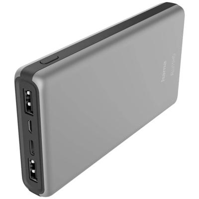 Hama Power Pack ALU15HD 15000mAh 3 Uitgangen: 1x USB-C 2x USB-A Zilver Hama Power Pack ALU15HD 15000mAh 3 Uitgangen: 1x USB-C 2x USB-A Zilver