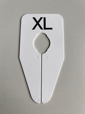 Maataanduider ovaal wit/zwart XXL