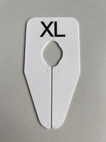 Maataanduider ovaal wit/zwart XXL - thumbnail