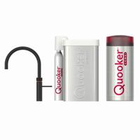 Quooker Fusion round met COMBI+ boiler en CUBE reservoir 5-in-1 kokend water kraan Zwart - thumbnail