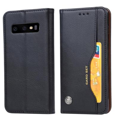 Kneed huid textuur horizontale Flip lederen case voor de Galaxy S10 met fotolijst & houder & card slots & portemonnee (zwart) Kneed huid textuur horizontale Flip lederen case voor de Galaxy S10 met fotolijst & houder & card slots & portemonnee (zwart)