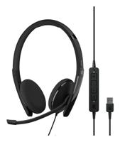 EPOS EPOS ADAPT 160T USB II - Headset - On-Ear - kabelgebunden On Ear headset Kabel Stereo Zwart Noise Cancelling Volumeregeling, Microfoon uitschakelbaar - thumbnail