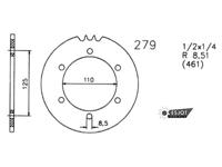 ESJOT Chain wheel 461 41z steel black - thumbnail