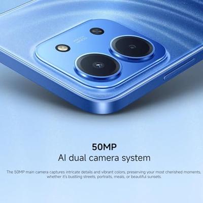 Xiaomi Redmi 15C – smartphone van 4 + 128 GB, Luz de LUN Azzurra, Schermo da 6,9 inch 120 Hz, MediaTek Helio G81-Ultr, fotocamera van 50 MP, 6000 mAh, bevat geen opgeladen batterij