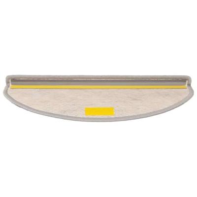 Trapmatten zelfklevend 15 st sisal-look 65x21x4cm zilverkleurig