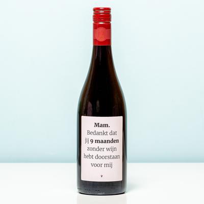 Wijnfles 9 maanden zonder wijn voor mij - Rood (Merlot) Wijnfles 9 maanden zonder wijn voor mij - Rood (Merlot)