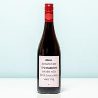 Wijnfles 9 maanden zonder wijn voor mij - Rood (Merlot) - thumbnail