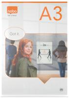 Infobord nobo premium plus a3 acryl vrijstaand - thumbnail