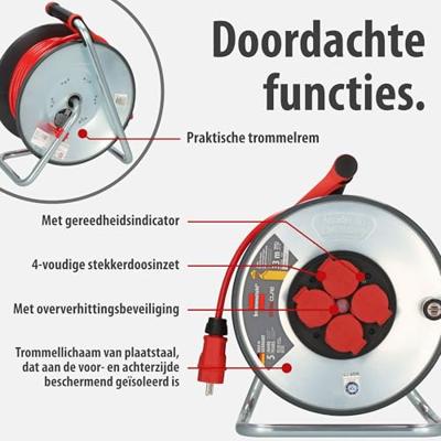 Brennenstuhl Professional SteelCore Kabelhaspel SC 3210 IP44 | 33m | H07BQ-F 3G2,5 - 9192330210