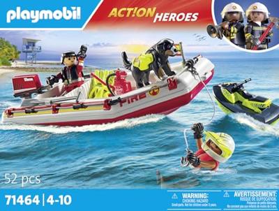 Playmobil 71464 Action Heroes Brandweerboot met Waterscooter