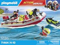 Playmobil 71464 Action Heroes Brandweerboot met Waterscooter - thumbnail