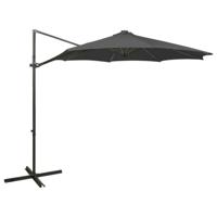 VidaXL Zweefparasol met paal en led-verlichting 300 cm antracietkleur - thumbnail