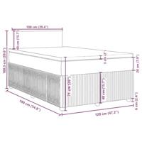 Boxspring met matras stof donkergrijs 120x190 cm - thumbnail