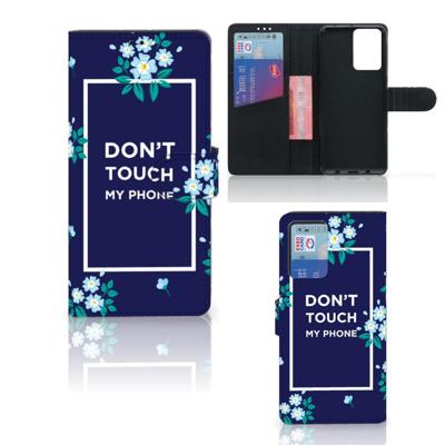 Xiaomi Redmi Note 10 Pro Portemonnee Hoesje Flowers Blue DTMP Xiaomi Redmi Note 10 Pro Portemonnee Hoesje Flowers Blue DTMP