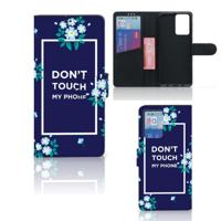 Xiaomi Redmi Note 10 Pro Portemonnee Hoesje Flowers Blue DTMP - thumbnail
