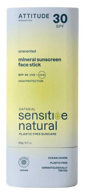 Attitude Sensitive Natural SPF30 Sunscreen Face Stick