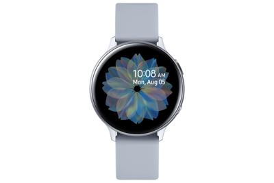 Samsung Galaxy Watch Active2, Fitnesstracker van aluminium, groot display, duurzame batterij, waterdicht, 44 mm, Bluetooth, zilver