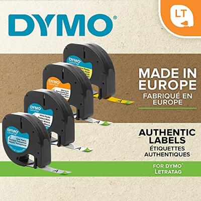 DYMO 91221 Labeltape Kunststof Tapekleur: Parel-wit Tekstkleur: Zwart 12 mm 4 m - thumbnail