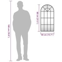 VidaXL Wandspiegel boog 40x80 cm ijzer zwart - thumbnail