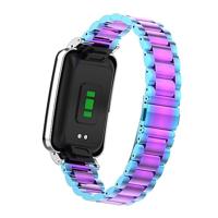 Metalen schakelband met case - Multicolor - Xiaomi Smart band 7 Pro - thumbnail