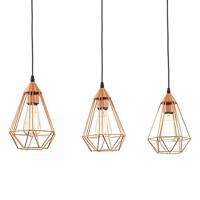Eglo Vintage eettafel hanglampTarbes 3-lichts koper met zwart - 94195 - thumbnail