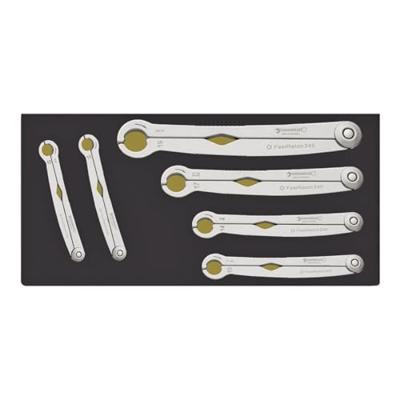 Stahlwille 96838774 TCS 240/6 Enkelvoudige ringsleutelset met ratel 6-delig Sleutelbreedte (metrisch) 10 - 19 mm Stahlwille 96838774 TCS 240/6 Enkelvoudige ringsleutelset met ratel 6-delig Sleutelbreedte (metrisch) 10 - 19 mm