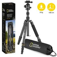 NATIONAL GEOGRAPHIC Reisset op statief met monopod, koolstofvezel, 5-delige poten, draaisluiting, draagvermogen tot 8 kg, tas, balhoofd, snelsluiting, NGTR004TCF - thumbnail