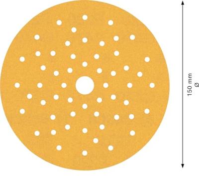 Bosch Accessoires Expert C470 schuurpapier voor excenterschuurmachines 150 mm, multigaten, K220 50-delig - 1 stuk(s) - 2608901142