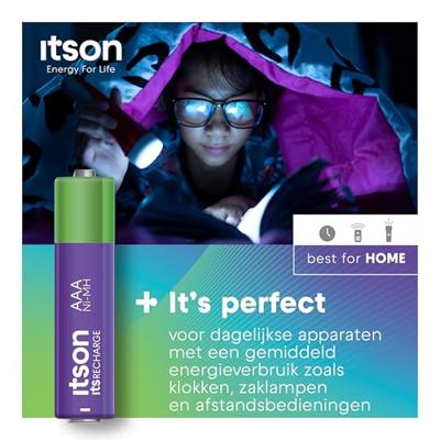 itson itsRECHARGE Oplaadbare AAA batterij (potlood) NiMH 1.2 V 8 stuk(s)