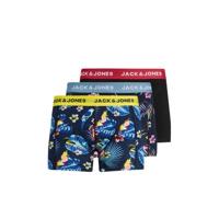 Jack & Jones Jacflower Bird Trunks 3 Pack Noos Boxershorts Surf The Web Black - Black - thumbnail