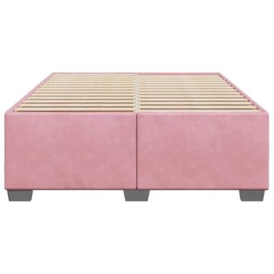 Bedframe fluweel roze 140x190 cm Bedframe fluweel roze 140x190 cm