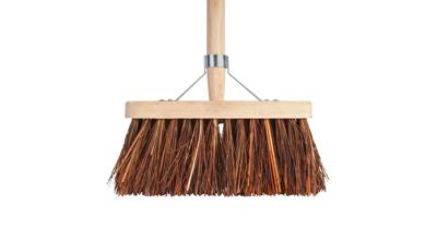 Talen Tools Bezem natuurvezel 29 cm met steel 140 cm