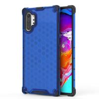Schokbestendige honingraat PC + TPU Case voor Galaxy Note 10 + (blauw) - thumbnail