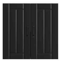 Keukenwandkast Lucca bewerkt hout zwart - thumbnail