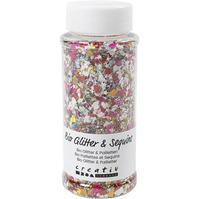 Creativ Company Bio sparkles & sequins, diverse kleuren, 140 ml/ 1 doosje Creativ Company Bio sparkles & sequins, diverse kleuren, 140 ml/ 1 doosje