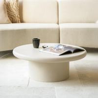 Eleonora Ronde Salontafel 'Jade' Magnesium oxide 80cm, kleur crème - thumbnail