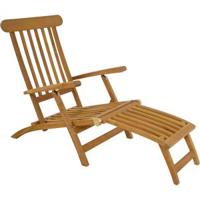 Deckchair teak verstelbaar - thumbnail