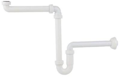 Kirchhoff Polypropyleen ruimtebesparende sifon voor wastafel, 1 1/4" x 32 mm - 98833518