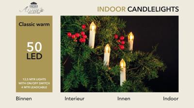 Kaarsverlichting 50 lampjes 12,5 meter LED Anna's Collection - Annas collection