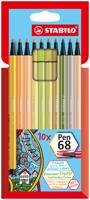 Stabilo pen 68 viltstiften 10 stuks - thumbnail