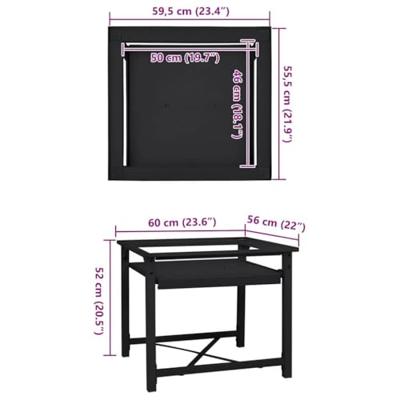 VidaXL Wasmachine pedestal zwart 60 x 56 x 52 cm staal VidaXL Wasmachine pedestal zwart 60 x 56 x 52 cm staal