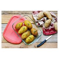 Pyrex Cook and Store Glazen Schaal met Deksel 2.5L Groen/Transparant - thumbnail