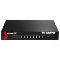 Edimax GS-5208PLG netwerk-switch Gigabit Ethernet (10/100/1000) Zwart 1U Power over Ethernet (PoE) - thumbnail
