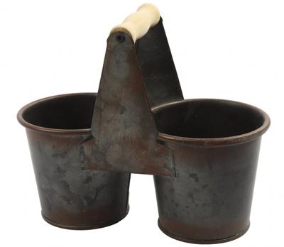 Bloempot duo ro Jack S zink-L20,5B10H17CM