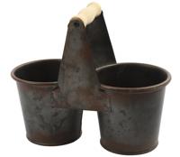 Bloempot duo ro Jack S zink-L20,5B10H17CM - thumbnail