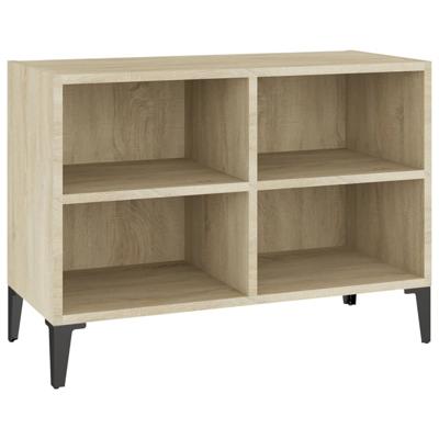 VidaXL Tv-meubel met metalen poten 69,5x30x50 cm sonoma eikenkleurig