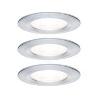 Paulmann Inbouwlamp voor badkamer Set van 3 stuks 19.5 W Aluminium (gedraaid) - thumbnail